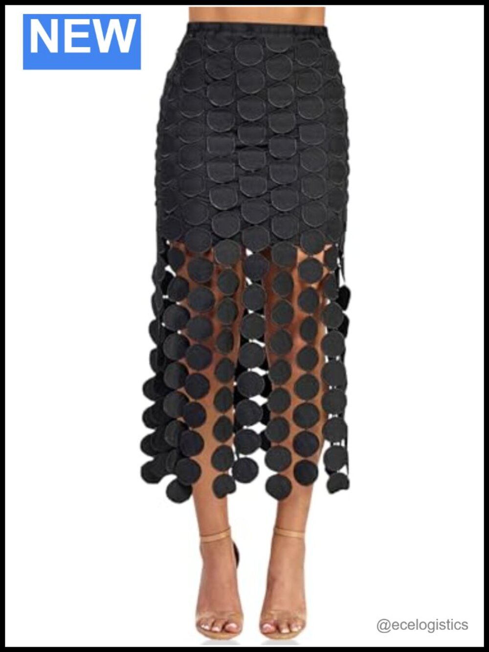 High Waist Maxi Fringe Boho Skirt Hollow Out A-Line Summer Long